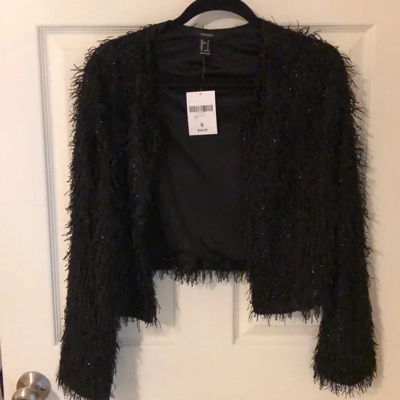 Forever21 Sparkle Black Jacket - Picture 1 of 2